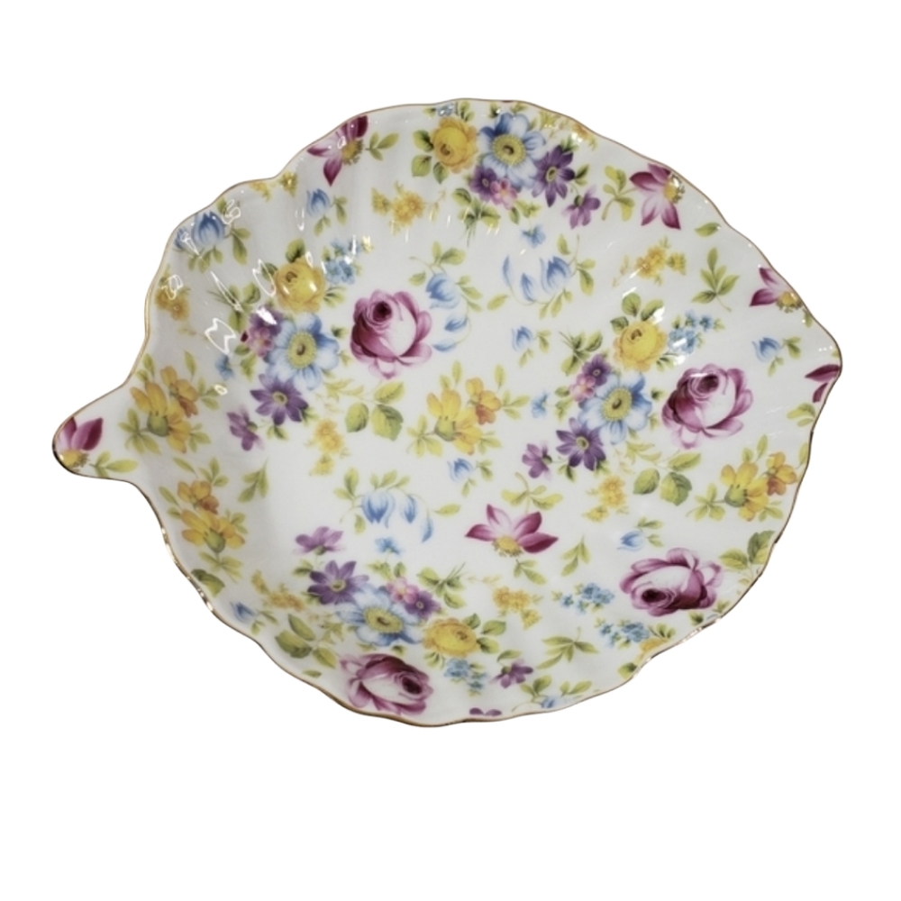 VINTAGE REFLECTIONS TRINKET DISH SPRING FLOWERS SMALL SPRING